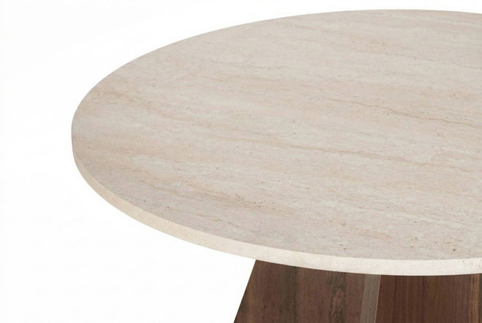 Nordure Mesa de Comedor Travertino y Venezia Walnut Nordure Mesa de Comedor Travertino y Venezia Walnut
